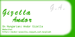 gizella andor business card